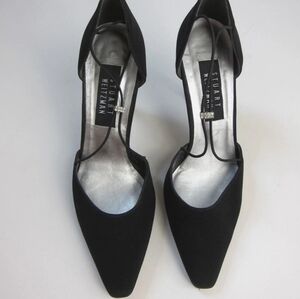 Stuart Weitzman Black Satin evening shoes